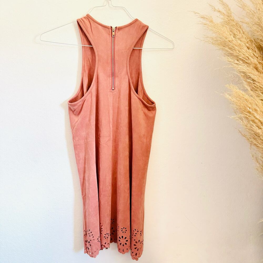 VINTAGE CRANE Y2K 90s Blush Pink Floral Tank Top Sleeveless $78 Mini Dress S - Picture 5 of 14
